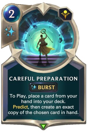 007bee60-careful-preparation-lor-card Careful Preparation (LoR Card)