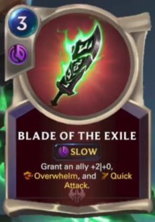 Blade of the Exile (LoR card reveal)