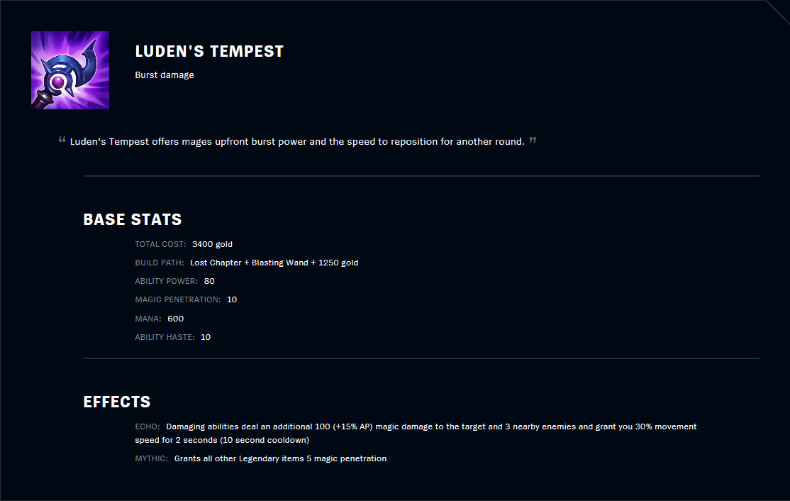 Luden’s Tempest