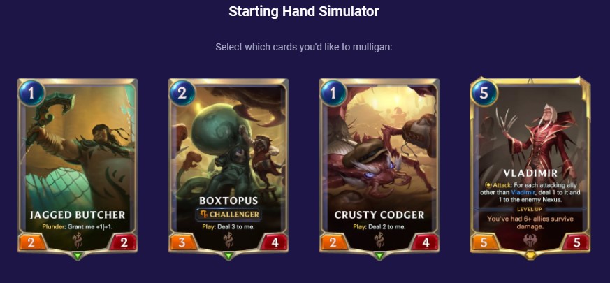 swain vlad self damage starting hand