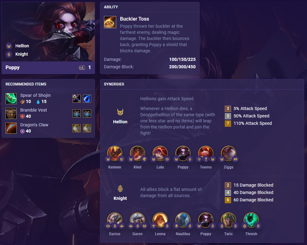 TFT Set 5 Poppy