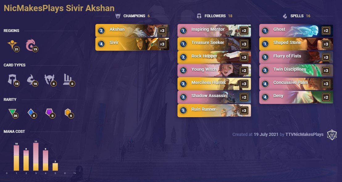 1016e972-nicmakesplays-sivir-akshan-lor-deck NicMakesPlays Sivir Akshan (LoR Deck)