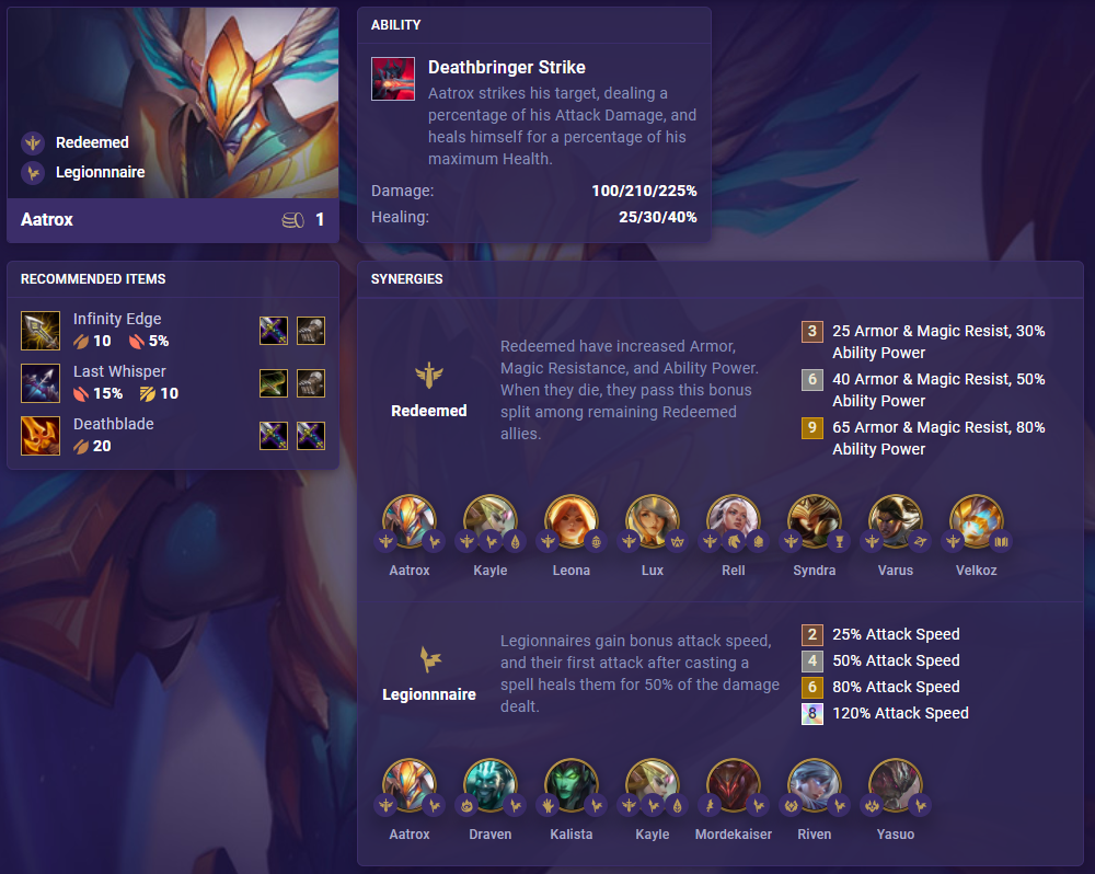 TFT Set 5 Aatrox