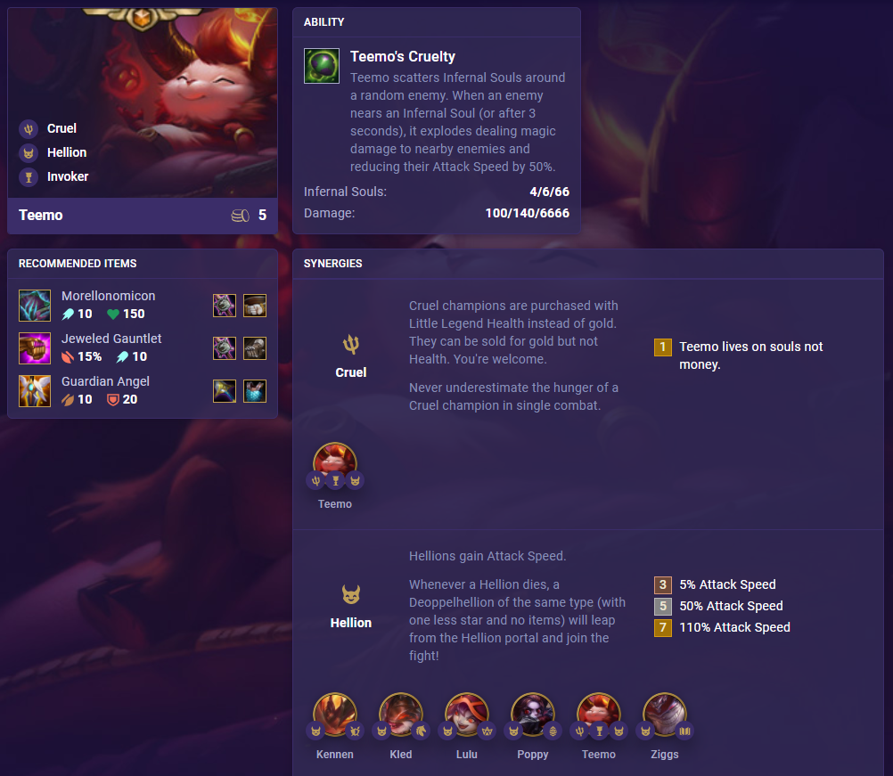 TFT Set 5 Teemo