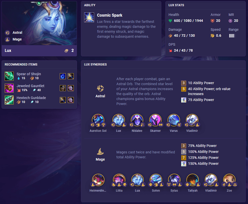 TFT Set 7.5 Lux