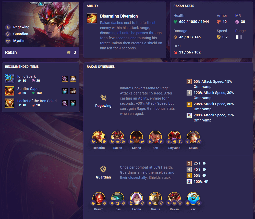 TFT Set 7.5 Rakan