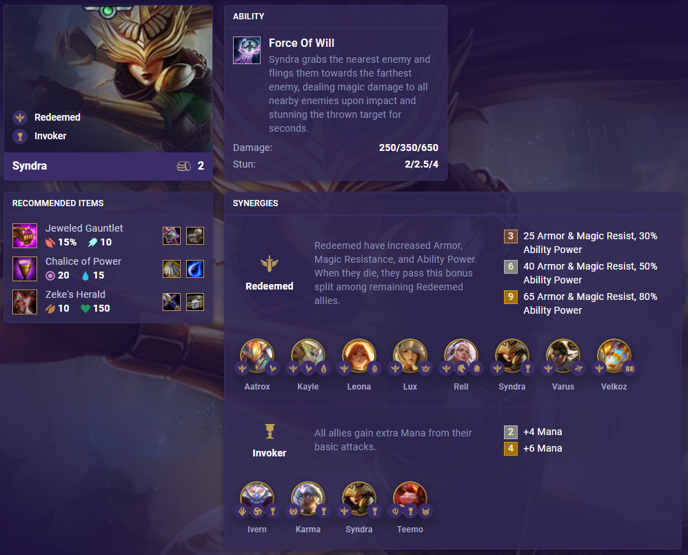 TFT Set 5 Syndra