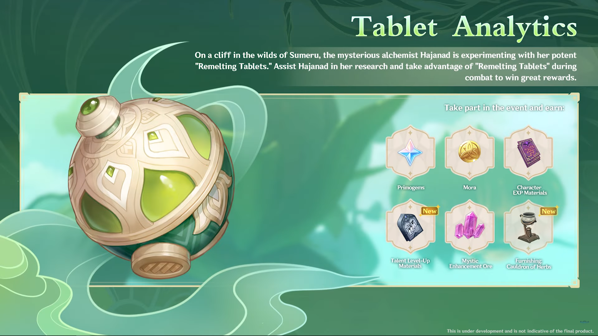 Genshin Impact 3.0 Event Tablet Analytics
