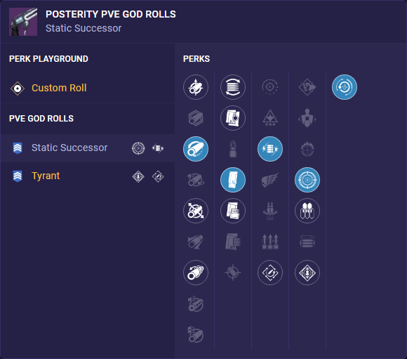posterity pve god rolls