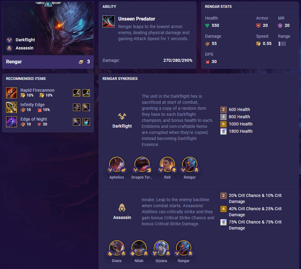TFT Set 7.5 Rengar