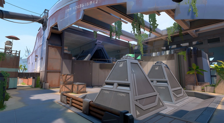 Valorant Breeze map two pyramids alternate angle A Site