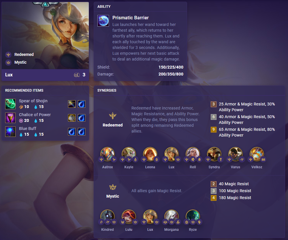 TFT Set 5 Lux