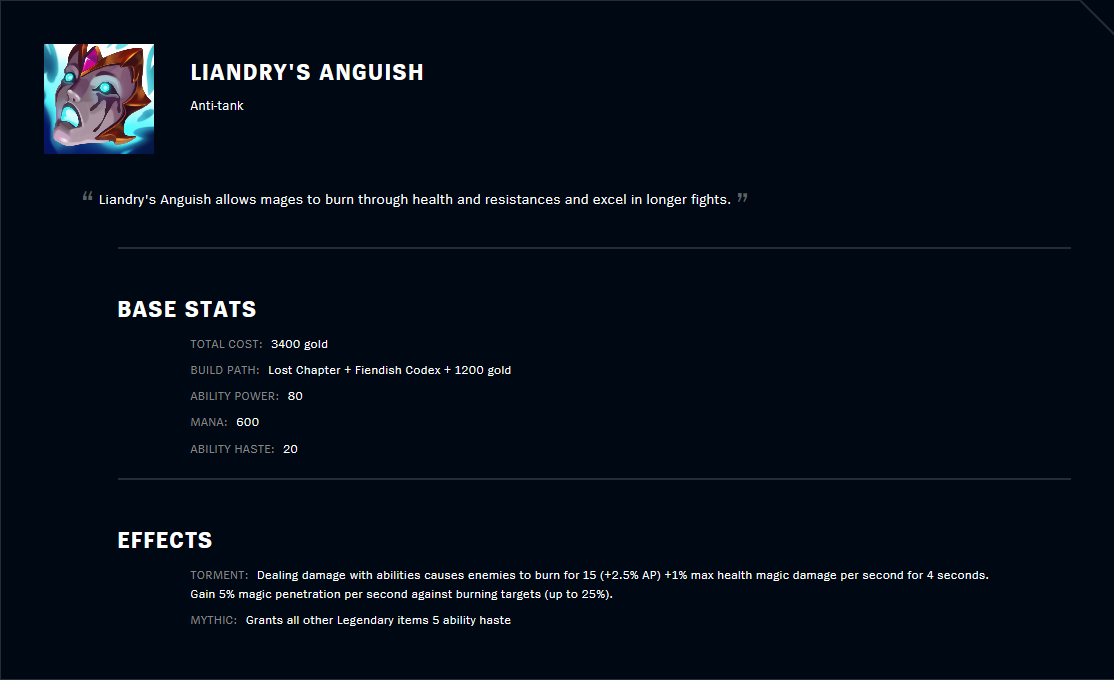 Liandry’s Anguish
