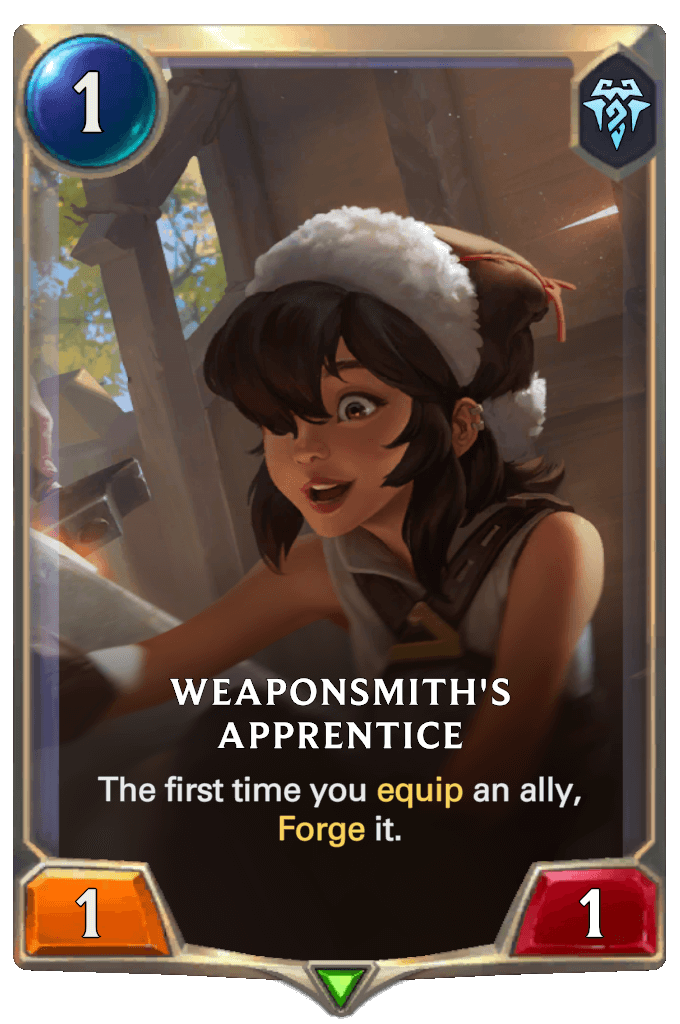 weaponsmith's apprentice lor card