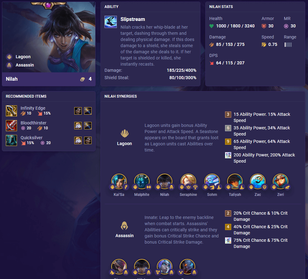 TFT Set 7.5 Nilah