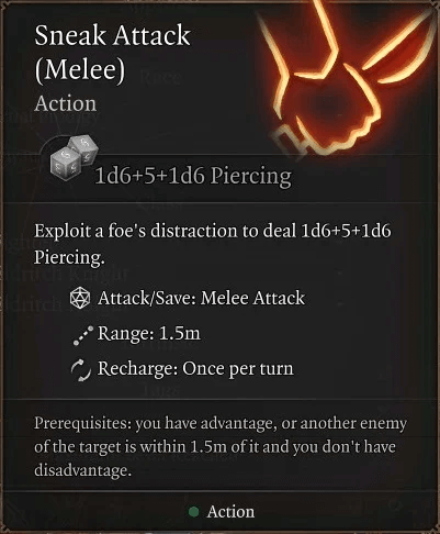 melee sneak attack