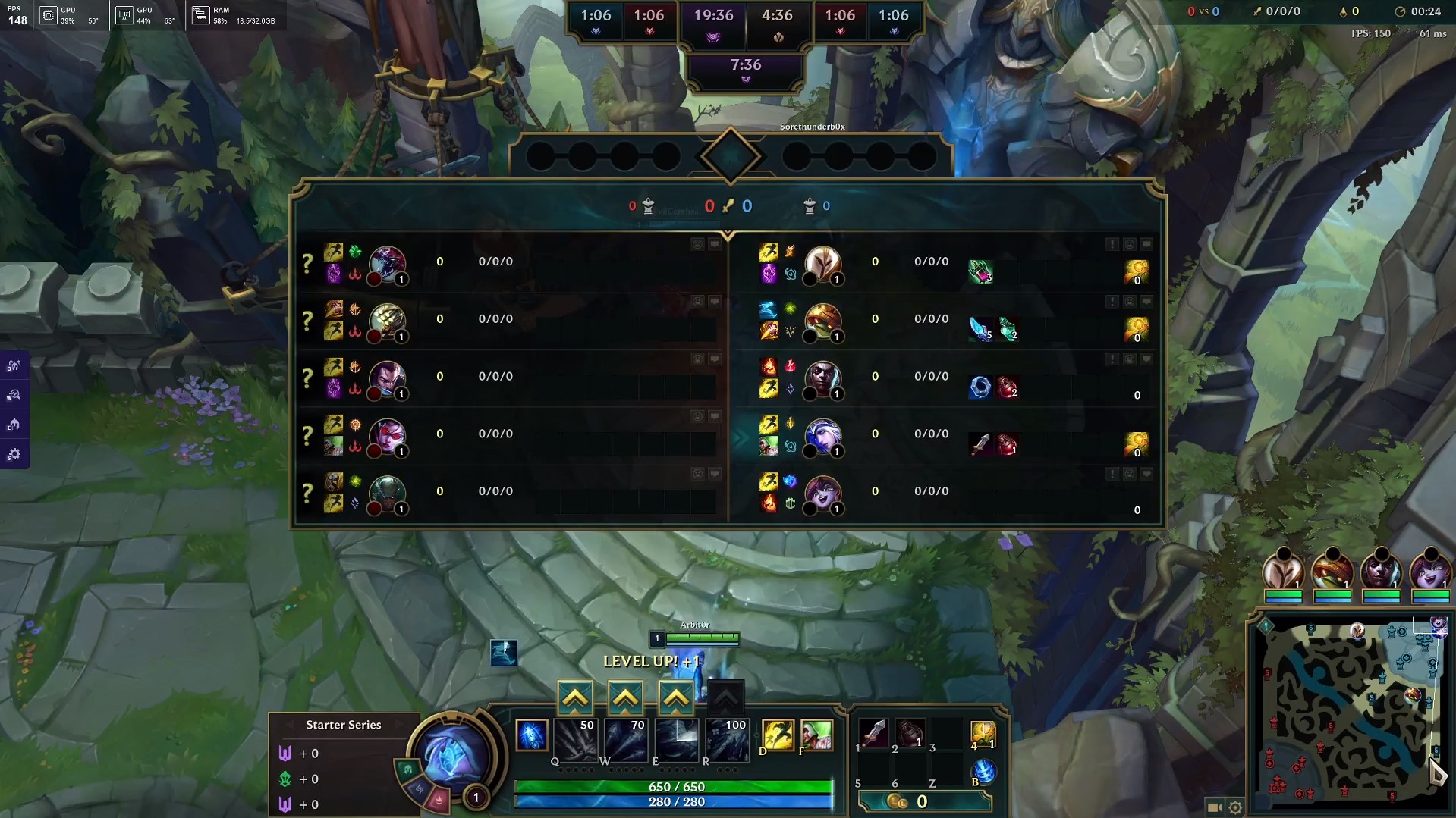 LoL Overlay Tab pop up