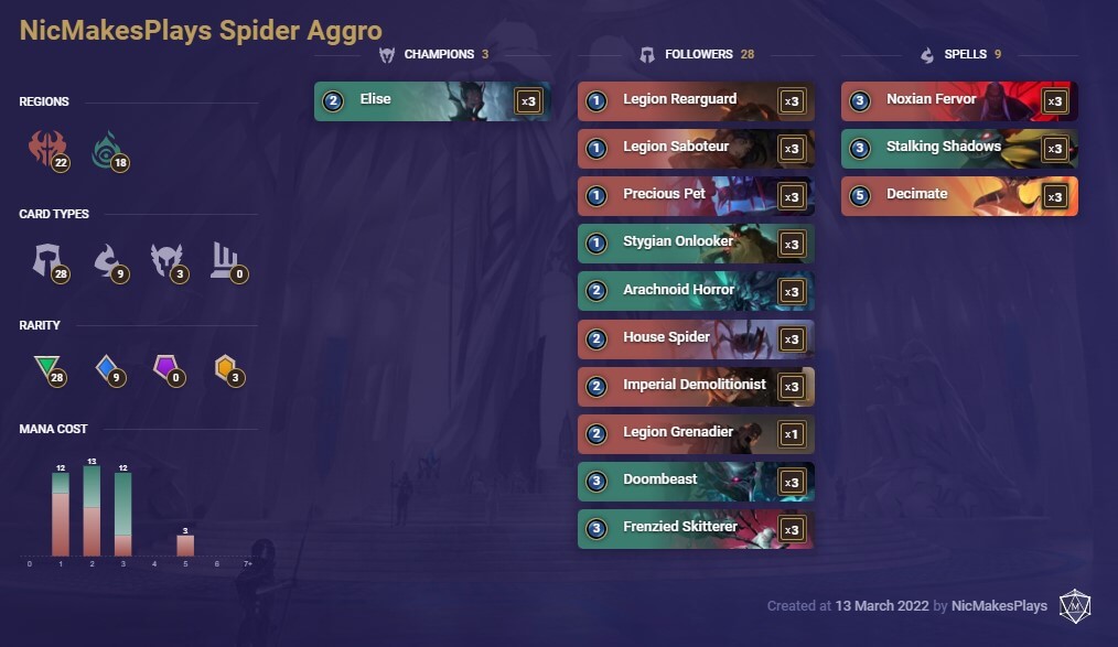 8968ec81-nicmakesplays-spider-aggro-lor-deck NicMakesPlays Spider Aggro (LoR Deck)