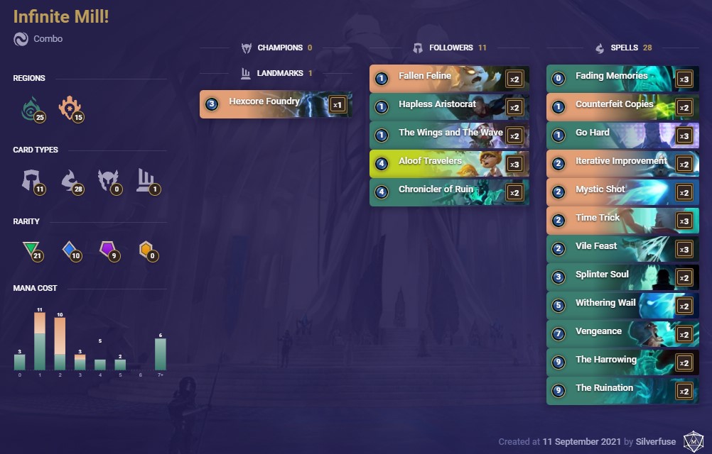 Infinite Mill! (LoR Deck)
