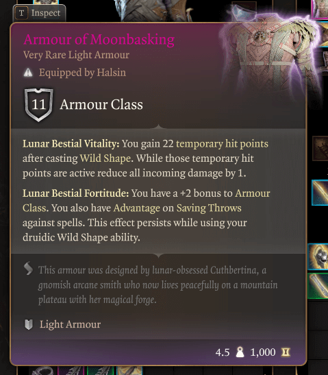 armour of moonbasking