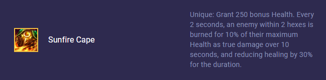 TFT Sunfire Cape