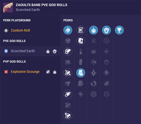 zaoli's bane pve god rolls