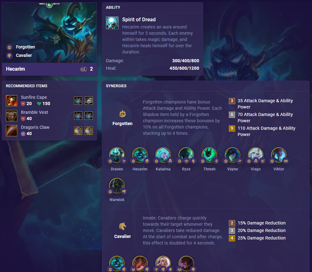 TFT Set 5 Hecarim
