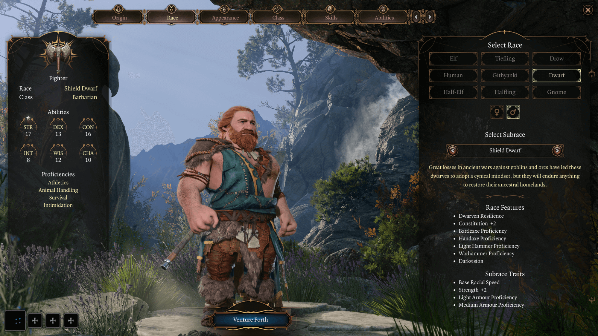 shield dwarf fighter stats