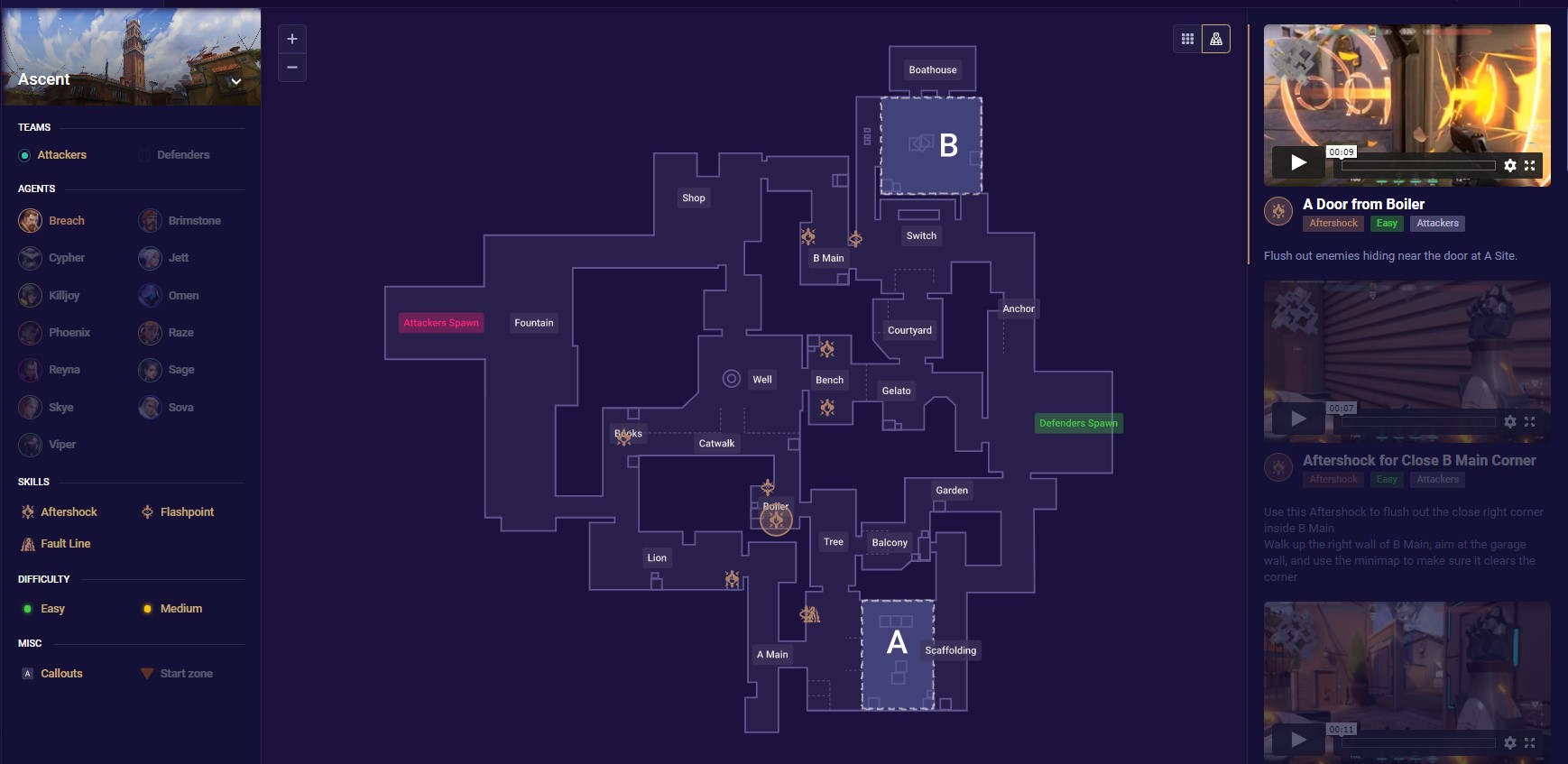 Valorant maps page