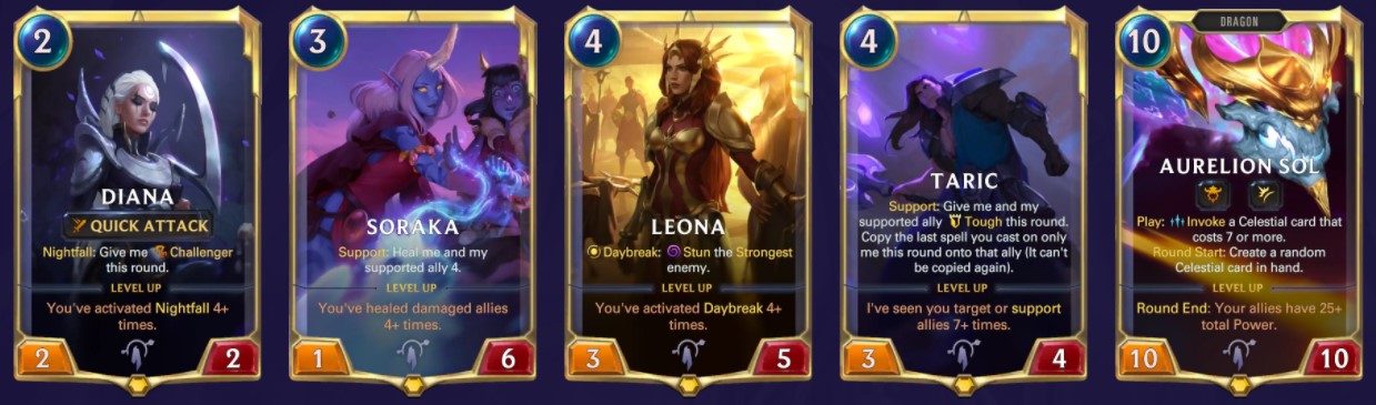 All Targon champions (LoR)