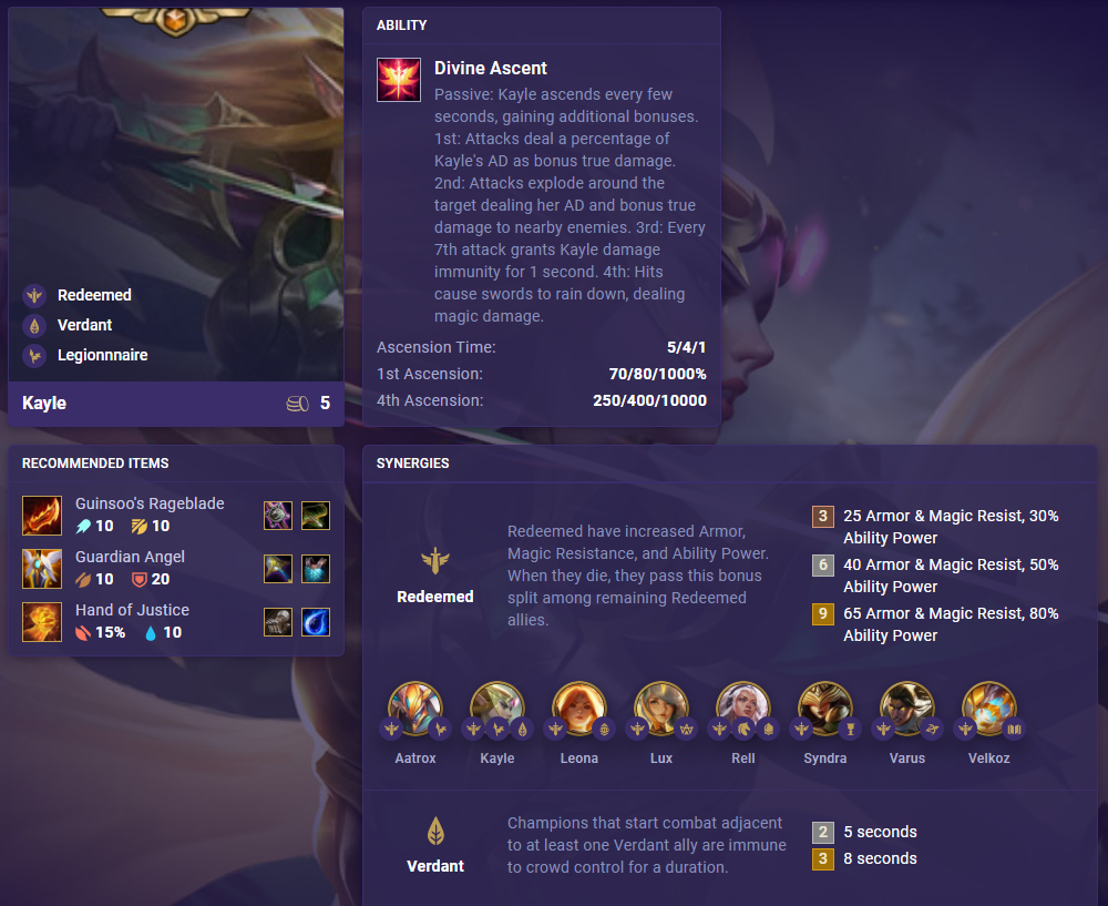 TFT Set 5 Kayle