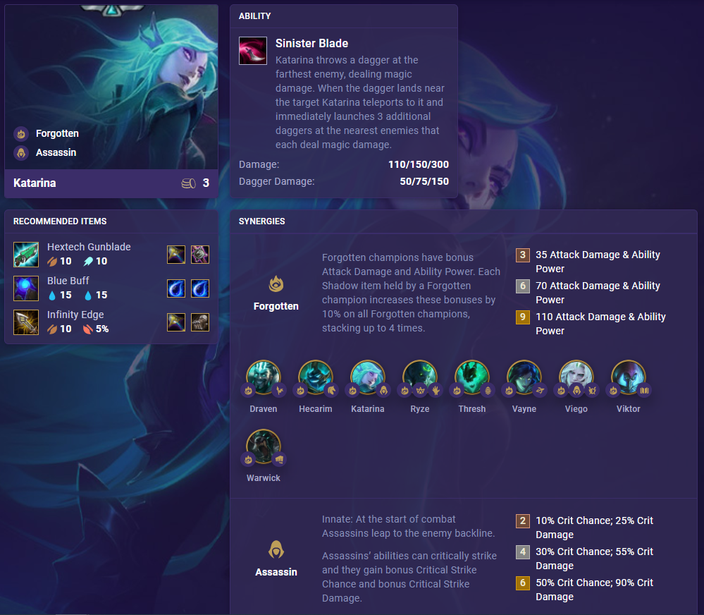 TFT Set 5 Katarina