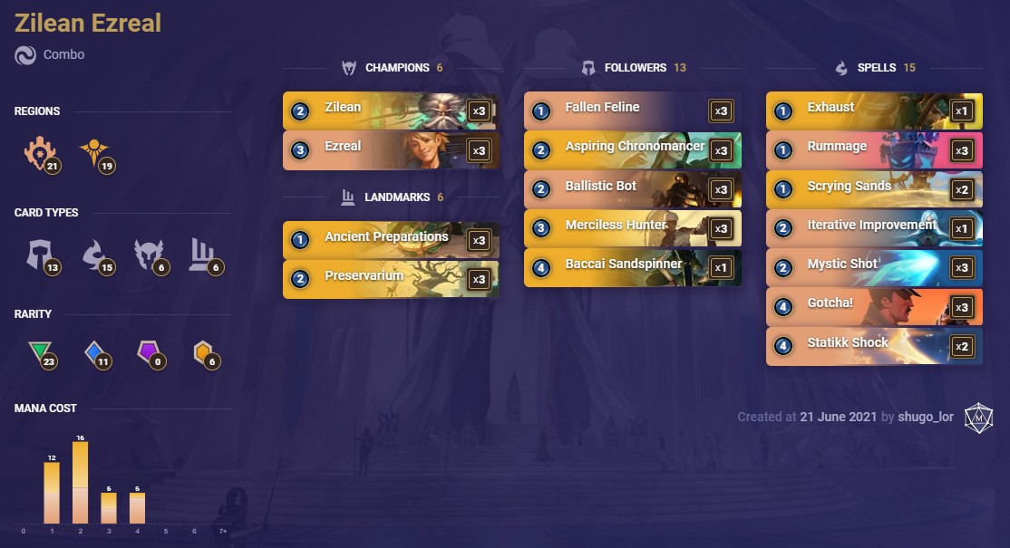 bced9256-zilean-ezreal-lor-deck Zilean Ezreal (LoR Deck)