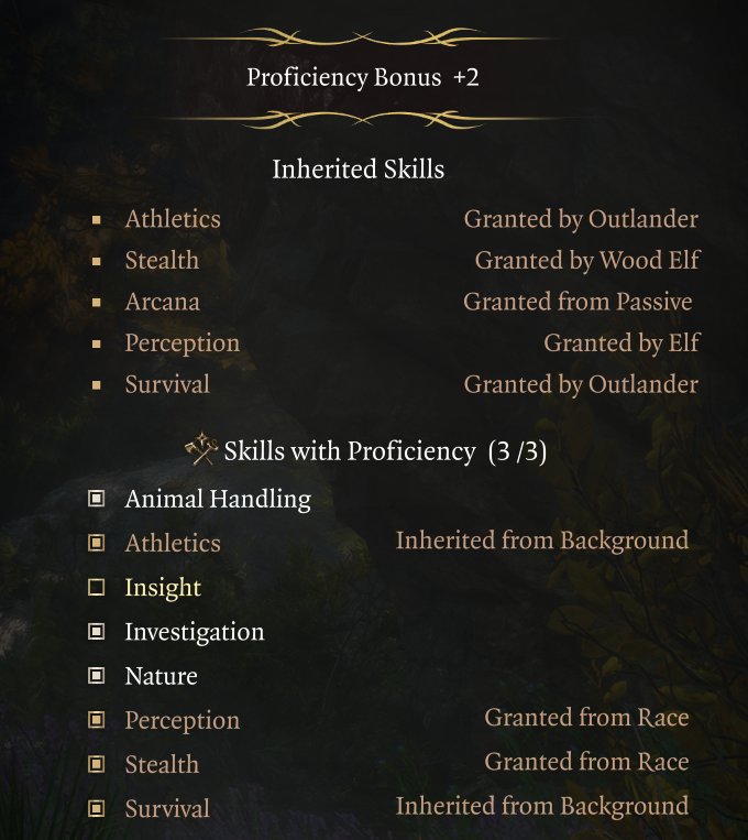beast master proficiencies