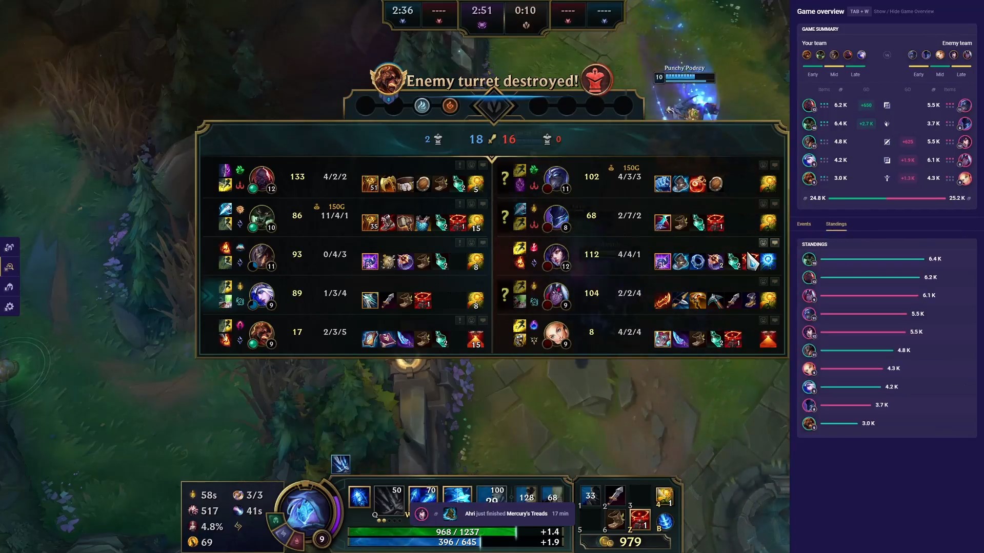 LoL Overlay Tab + W Standings screenshot