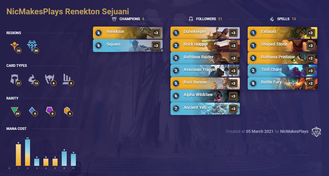 ca9481db-nicmakesplays-renekton-sejuani-lor-deck-1 NicMakesPlays Renekton Sejuani (LoR Deck)