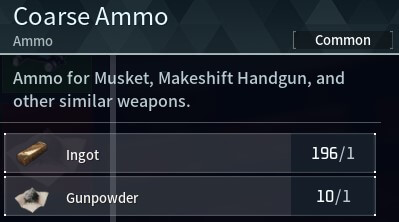 coarse ammo recipe