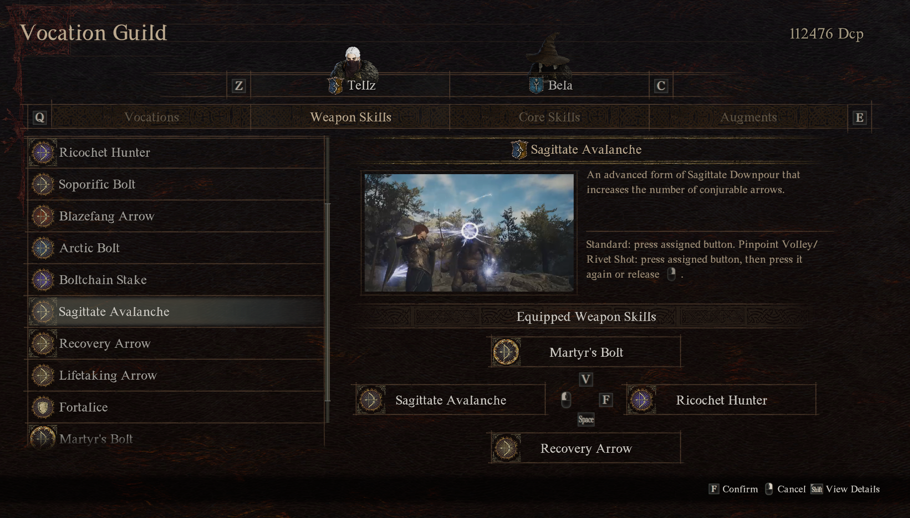 DD Magick Archer Weapon Skills