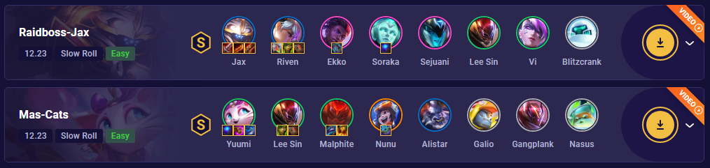 TFT Slow Roll