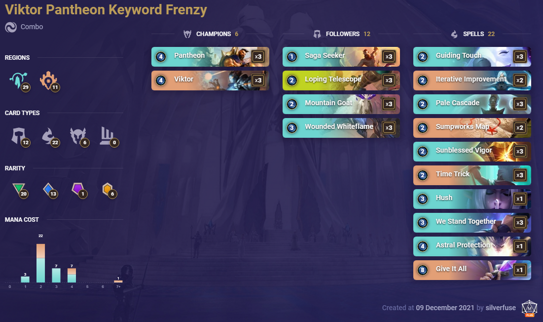 e6844af2-viktor-pantheon-keyword-frenzy-lor-deck Viktor Pantheon Keyword Frenzy (LoR Deck)
