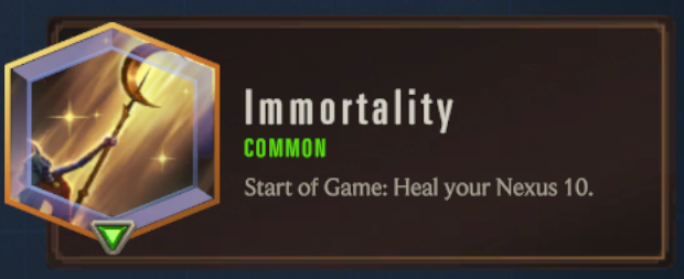 Immortality (LoR Passive)