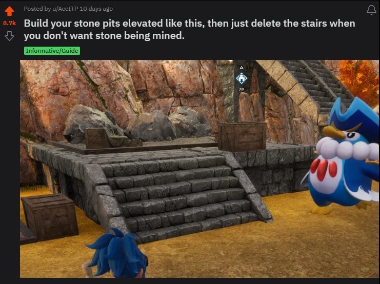 elevated stone pits