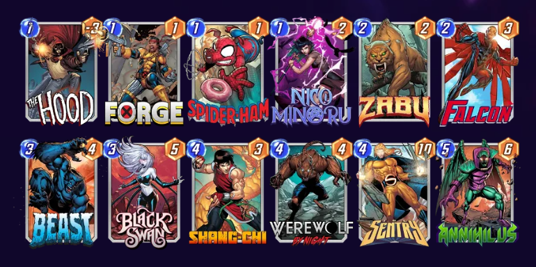 Marvel Snap Bounce Black Swan Deck