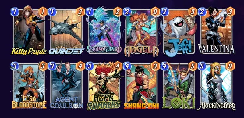 Marvel Snap Valentina Loki Angela Deck