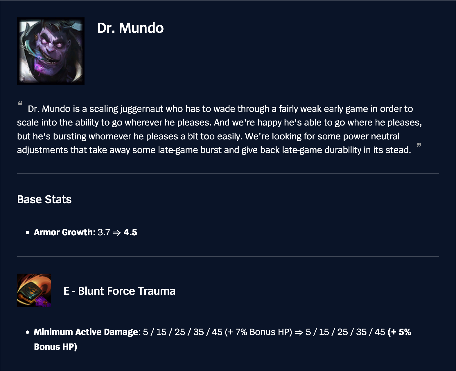 Patch 25.21 Dr Mundo