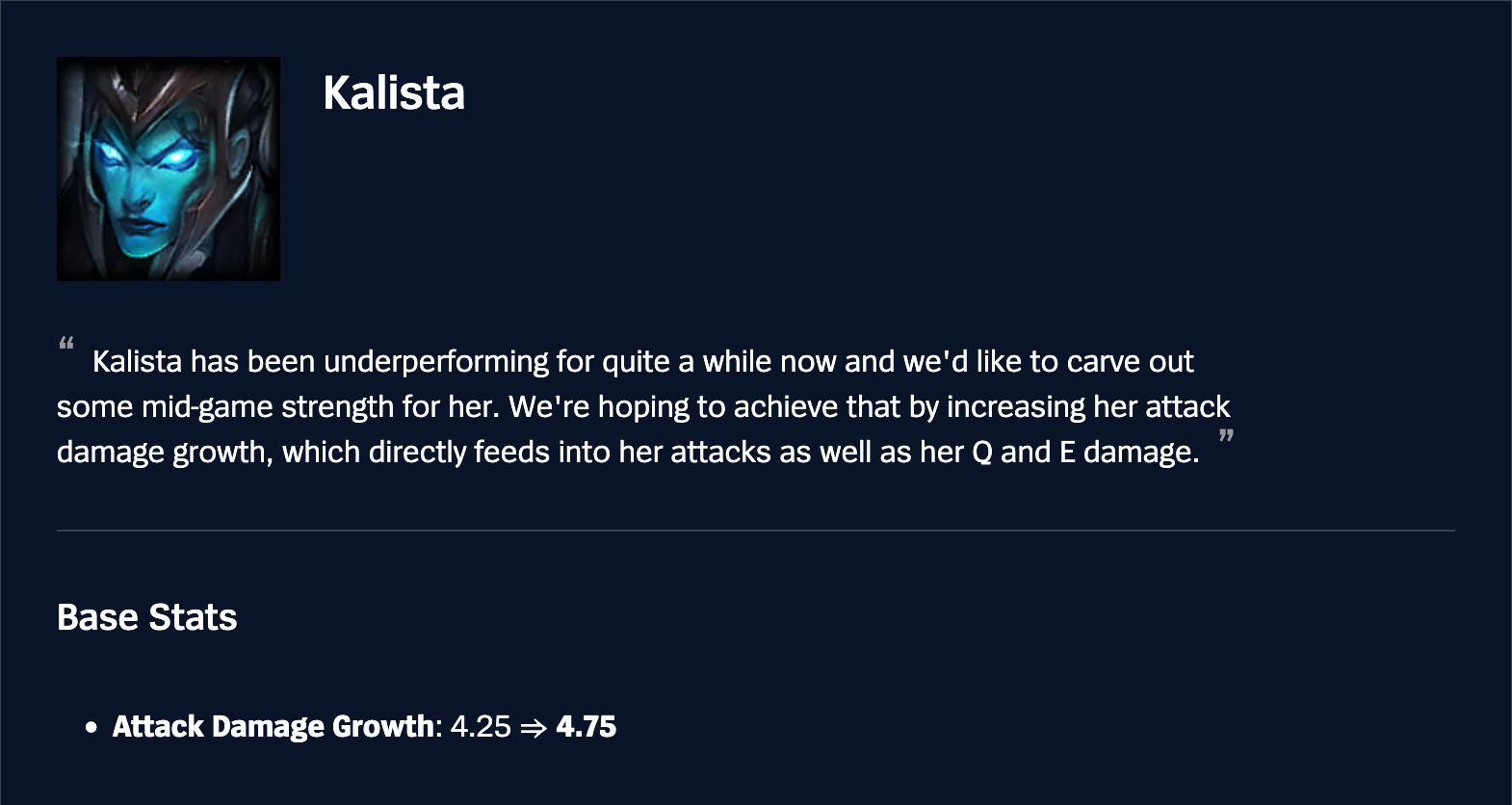 Patch 25.21 Kalista