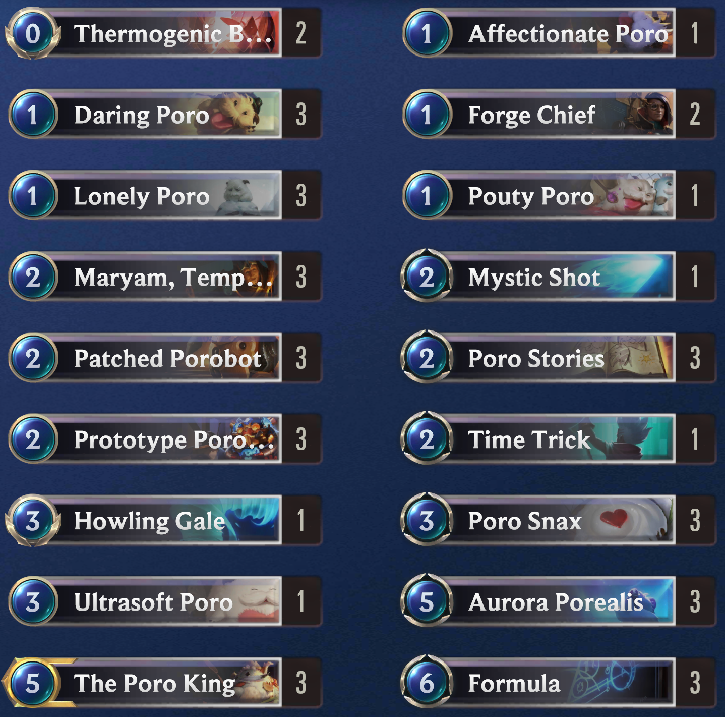 Poros lor deck