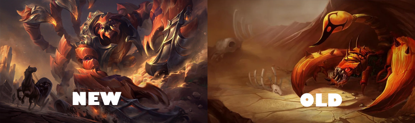Sandscourge Skarner Splash Comparison
