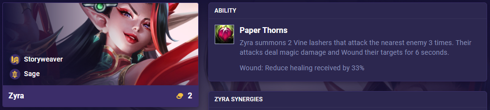 TFT Set 11 Ability Zyra