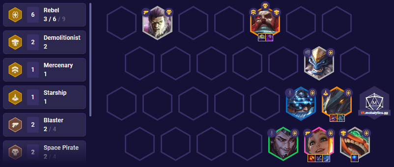 TFT Set 3.5 Rebel Team Comp